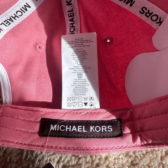 Michael Kors Embroidered Baseball Hat/Carnation Pink - Picture 6 of 7